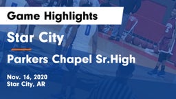 Star City  vs Parkers Chapel Sr.High Game Highlights - Nov. 16, 2020
