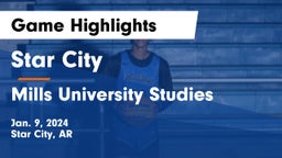 Star City  vs Mills University Studies  Game Highlights - Jan. 9, 2024