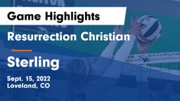 Resurrection Christian  vs Sterling  Game Highlights - Sept. 15, 2022