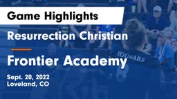 Resurrection Christian  vs Frontier Academy  Game Highlights - Sept. 20, 2022