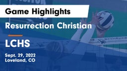 Resurrection Christian  vs LCHS Game Highlights - Sept. 29, 2022