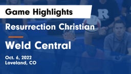 Resurrection Christian  vs Weld Central  Game Highlights - Oct. 6, 2022