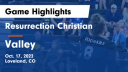 Resurrection Christian  vs Valley  Game Highlights - Oct. 17, 2022