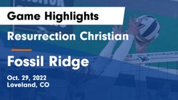 Resurrection Christian  vs Fossil Ridge  Game Highlights - Oct. 29, 2022