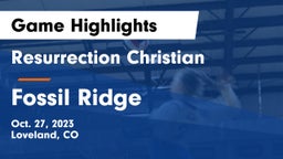 Resurrection Christian  vs Fossil Ridge  Game Highlights - Oct. 27, 2023