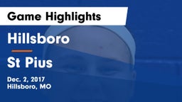 Hillsboro  vs St Pius Game Highlights - Dec. 2, 2017