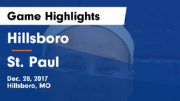 Hillsboro  vs St. Paul Game Highlights - Dec. 28, 2017