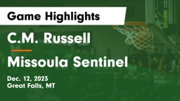 C.M. Russell  vs Missoula Sentinel  Game Highlights - Dec. 12, 2023