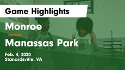 Monroe  vs Manassas Park  Game Highlights - Feb. 4, 2020