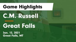 C.M. Russell  vs Great Falls  Game Highlights - Jan. 12, 2021