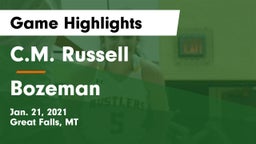 C.M. Russell  vs Bozeman  Game Highlights - Jan. 21, 2021