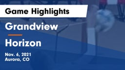 Grandview  vs Horizon Game Highlights - Nov. 6, 2021