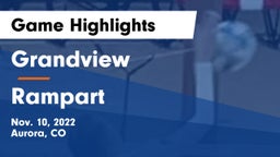 Grandview  vs Rampart  Game Highlights - Nov. 10, 2022