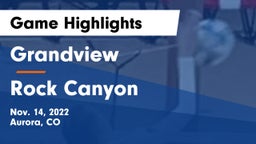 Grandview  vs Rock Canyon  Game Highlights - Nov. 14, 2022