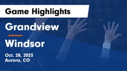 Grandview  vs Windsor  Game Highlights - Oct. 28, 2023