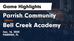 Parrish Community  vs Bell Creek Academy Game Highlights - Jan. 16, 2020