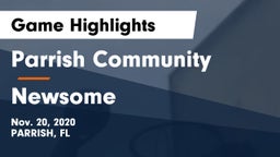 Parrish Community  vs Newsome  Game Highlights - Nov. 20, 2020