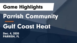 Parrish Community  vs Gulf Coast Heat Game Highlights - Dec. 4, 2020