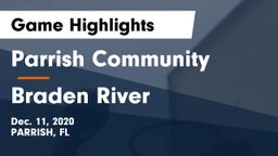 Parrish Community  vs Braden River  Game Highlights - Dec. 11, 2020