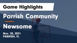 Parrish Community  vs Newsome  Game Highlights - Nov. 20, 2021