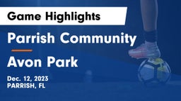 Parrish Community  vs Avon Park Game Highlights - Dec. 12, 2023