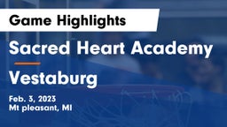 Sacred Heart Academy vs Vestaburg  Game Highlights - Feb. 3, 2023