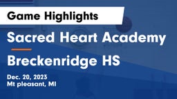 Sacred Heart Academy vs Breckenridge HS Game Highlights - Dec. 20, 2023