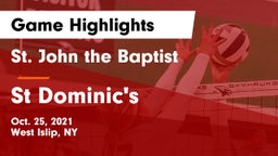 St. John the Baptist  vs St Dominic's  Game Highlights - Oct. 25, 2021