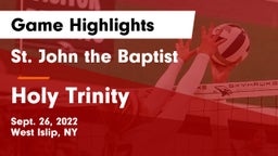 St. John the Baptist  vs Holy Trinity  Game Highlights - Sept. 26, 2022
