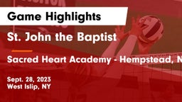 St. John the Baptist  vs Sacred Heart Academy - Hempstead, NY Game Highlights - Sept. 28, 2023