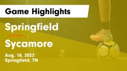Springfield  vs Sycamore  Game Highlights - Aug. 18, 2022