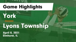 York  vs Lyons Township  Game Highlights - April 8, 2021