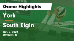 York  vs South Elgin  Game Highlights - Oct. 7, 2022