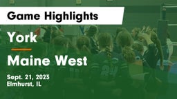 York  vs Maine West  Game Highlights - Sept. 21, 2023