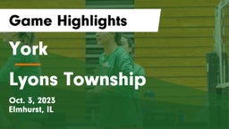 York  vs Lyons Township  Game Highlights - Oct. 3, 2023