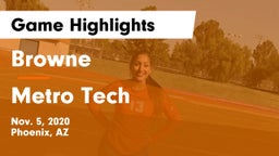 Browne  vs Metro Tech  Game Highlights - Nov. 5, 2020