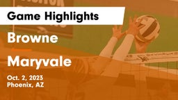 Browne  vs Maryvale  Game Highlights - Oct. 2, 2023