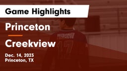 Princeton  vs Creekview  Game Highlights - Dec. 14, 2023