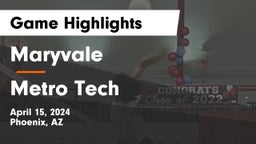 Maryvale  vs Metro Tech  Game Highlights - April 15, 2024