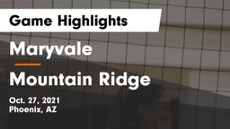 Maryvale  vs Mountain Ridge  Game Highlights - Oct. 27, 2021