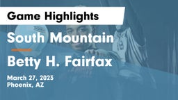 South Mountain  vs Betty H. Fairfax Game Highlights - March 27, 2023