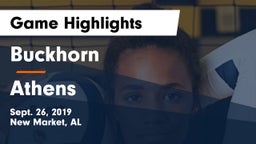 Buckhorn  vs Athens  Game Highlights - Sept. 26, 2019