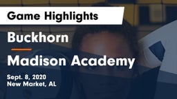 Buckhorn  vs Madison Academy  Game Highlights - Sept. 8, 2020