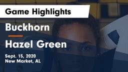 Buckhorn  vs Hazel Green  Game Highlights - Sept. 15, 2020