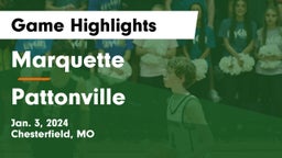 Marquette  vs Pattonville  Game Highlights - Jan. 3, 2024