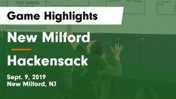 New Milford  vs Hackensack Game Highlights - Sept. 9, 2019