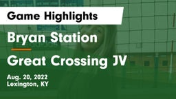 Bryan Station  vs Great Crossing  JV Game Highlights - Aug. 20, 2022