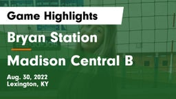 Bryan Station  vs Madison Central  B Game Highlights - Aug. 30, 2022