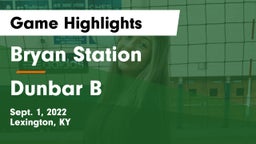 Bryan Station  vs Dunbar  B Game Highlights - Sept. 1, 2022