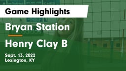 Bryan Station  vs Henry Clay  B Game Highlights - Sept. 13, 2022